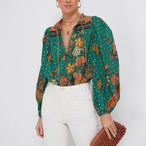 Ulla Johnson Rana Cardinal blouse size 6